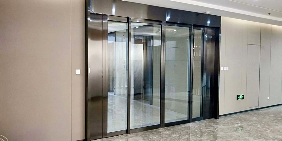 黑鈦拉絲不銹鋼自動(dòng)門(mén)